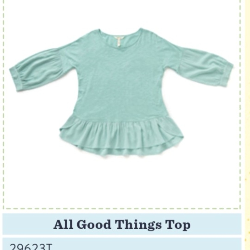 Matilda Jane Green Ruffled Blouse